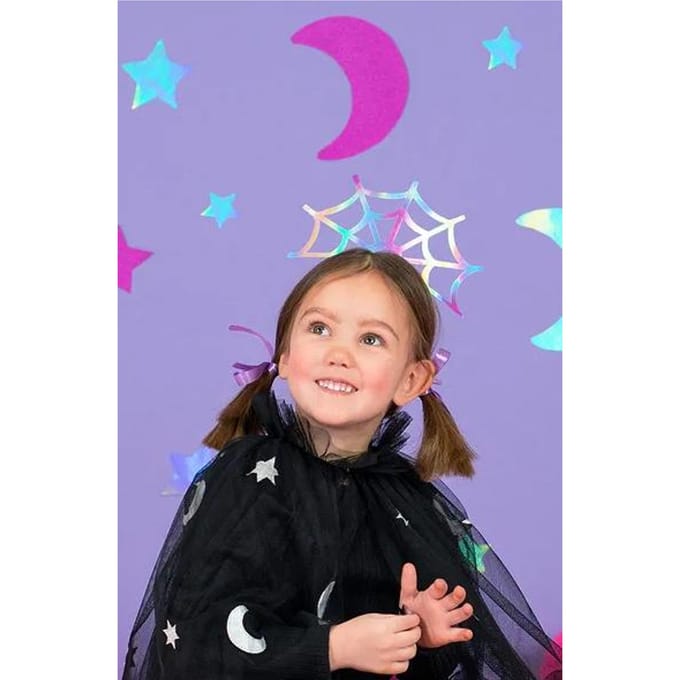 PartyDeco - Tiara holografische spinnenweb