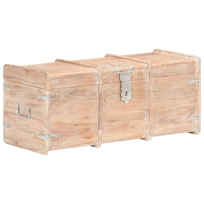 vidaXL - Opbergkist - 90x40x40 - cm - massief - acaciahout