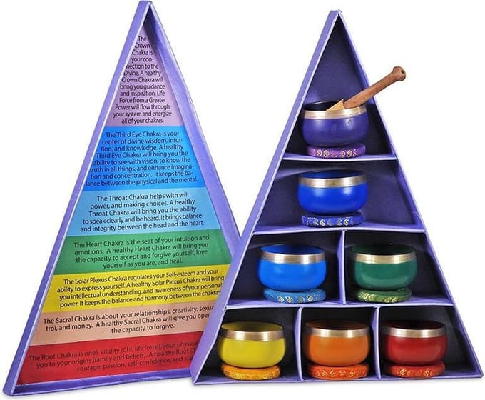 Chakra klankschalen geschenkset