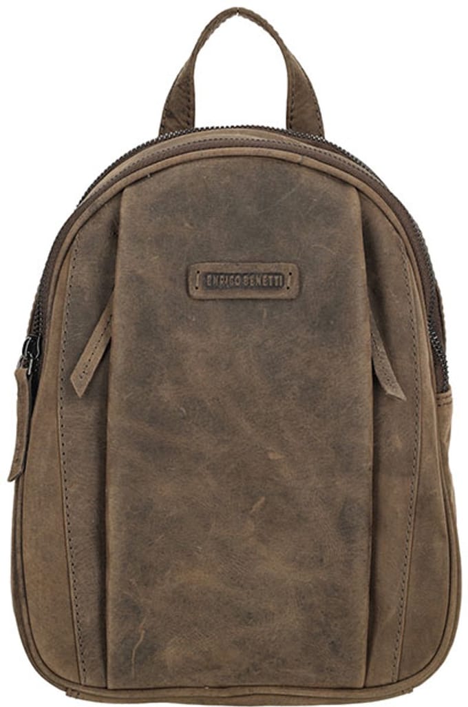 Enrico Benetti Genua Leren Rugzak - 7 Liter - Bruin