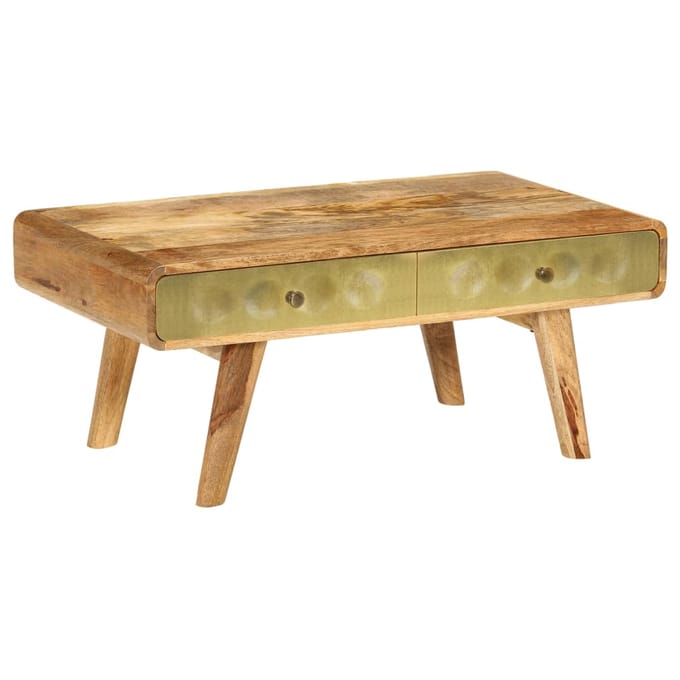 vidaXL - Salontafel - 90x50x40 - cm - massief - mangohout