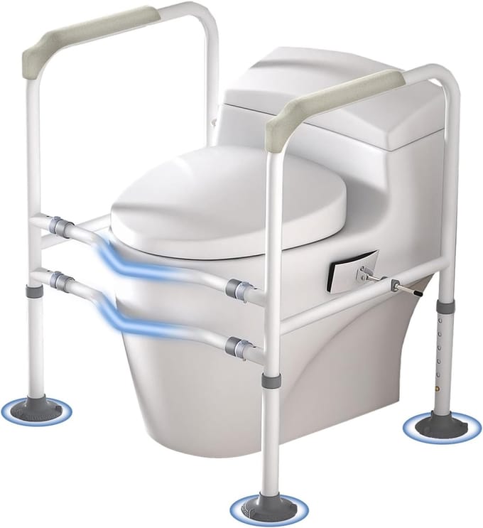 In hoogte en breedte verstelbare Toiletsteun Zonder Boren - Max 200kg