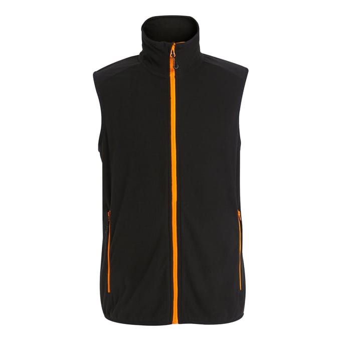 Regatta Heren Navigate Fleece Gilet (Zwart/Oranje Pop)