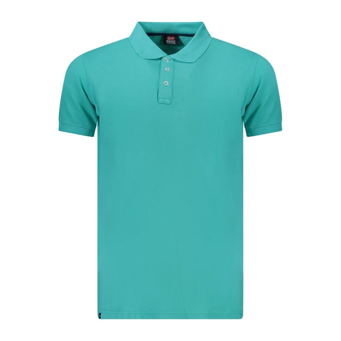 Noorwegen 1963 Azzurro Katoenen Heren Polo
