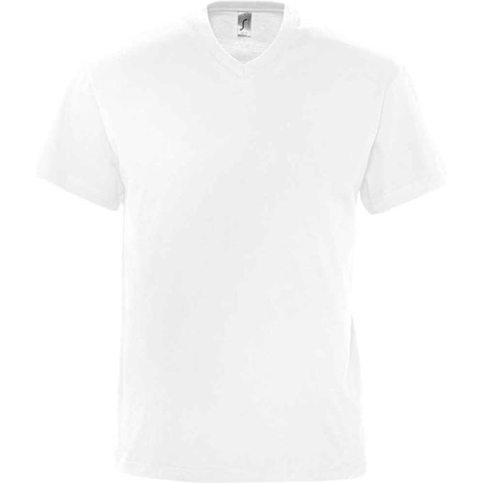 SOLS Heren Victory V-hals T-shirt (Wit)