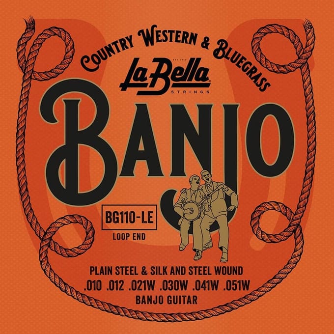 La Bella BG110-LE Silk&Steel Snarenset voor 6-Snarige Gitaarbanjo (10-51)