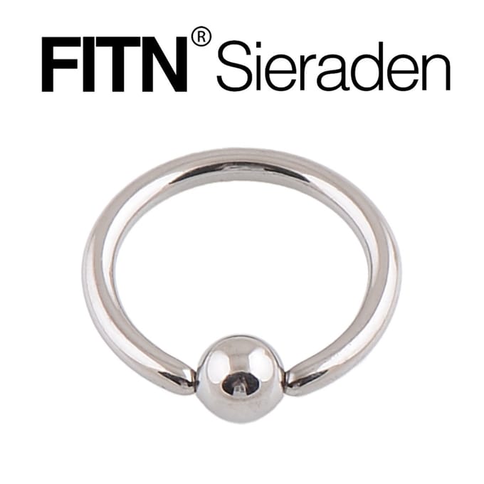 FITN-TBCR-Titanium Ball Closure Piercing -Zilver Kleurige-1.2*12*3mm-Piercing Oor Neus Piercing met Clicker Balletjes