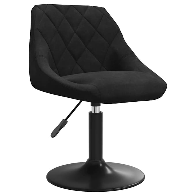 vidaXL Eetkamerstoelen draaibaar 2 st fluweel zwart