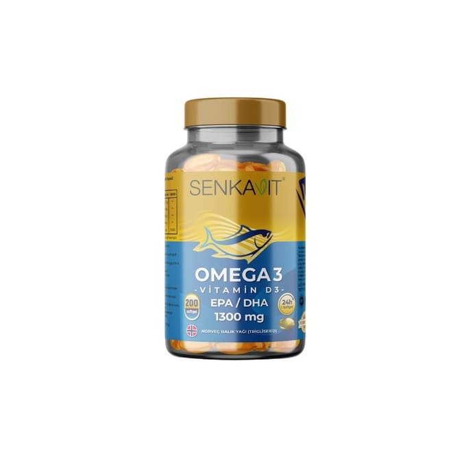 SENKAVIT OMEGA 3 + D3 GÉLULE MOLLE COMPLÉMENT ALIMENTAIRE 1300 mg 200 gélules 1 PC