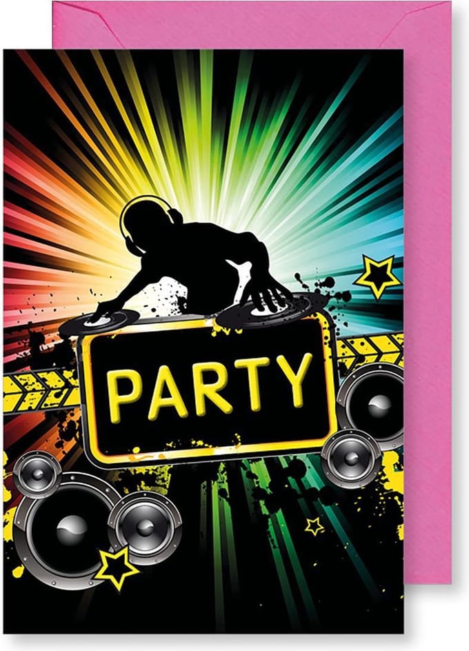 6 Wenskaarten Mgpcards met envelop - party - Dubbele kaart - 18 gram - 17 x 11,5 cm