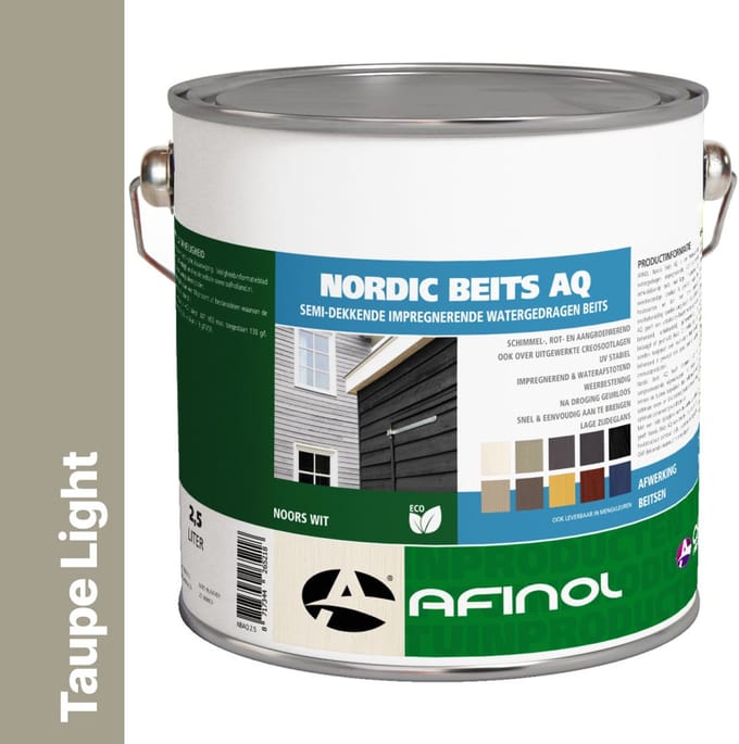 Afinol nordic beits AQ taupe light - 2,5 liter