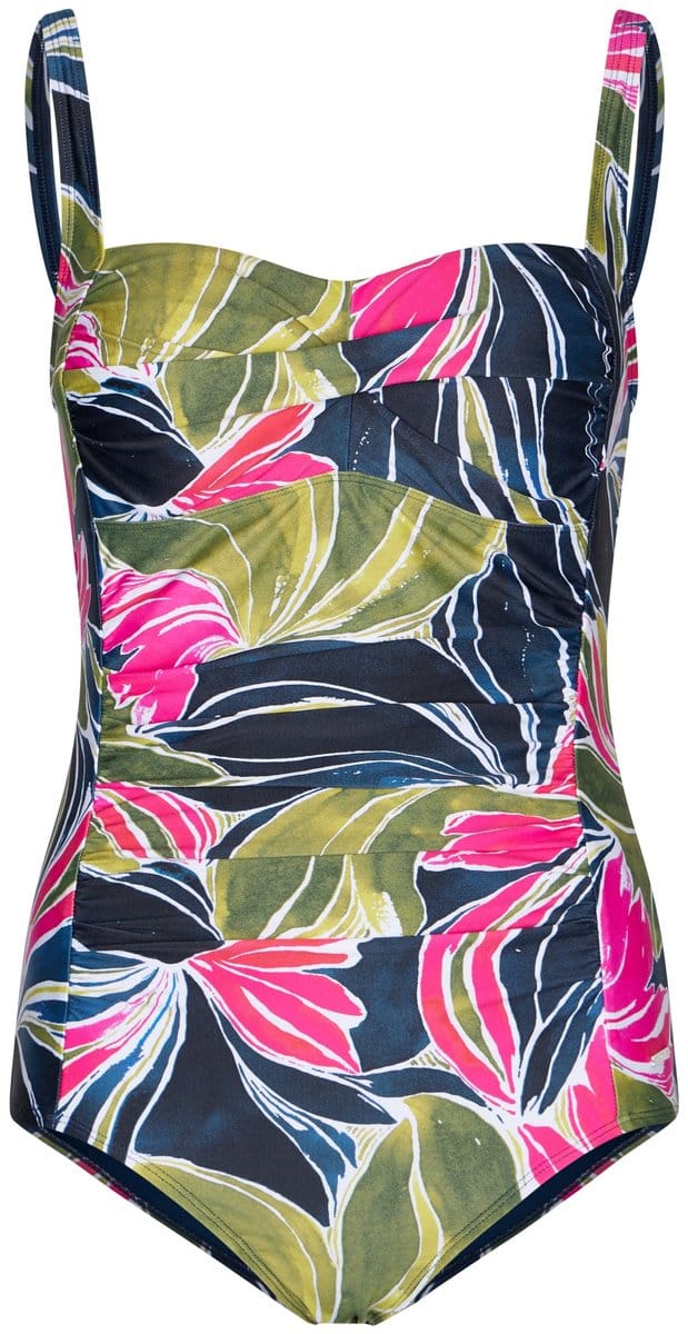 Pastunette - Badpak - Paradise -Blauw/Groen/Roze - Corrigerend - Maat 44