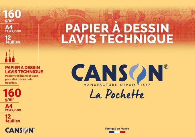 CANSON tekenblok A3 200g wit technisch papier