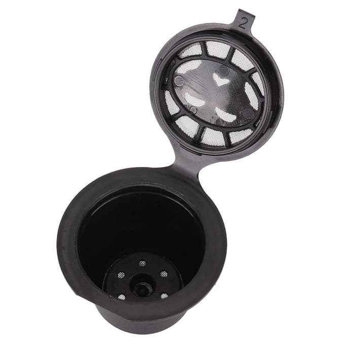 3 Stuks Huishoudelijke Herbruikbare Koffiecapsules Filter Hervulbare Capsules Cup Geschikt voor Nespress (Zwart) black