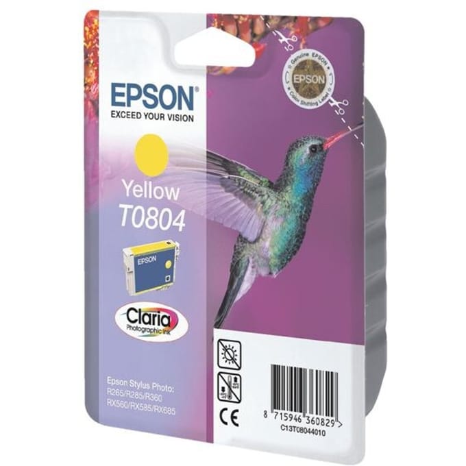 EPSON Cartouche d'encre T0804 Jaune - Colibri (C13T08044011)