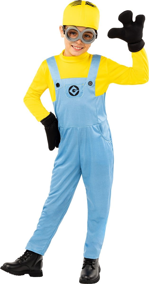 FUNIDELIA Minions Dave Kostuum voor kinderen - Maat: 135 - 152 cm