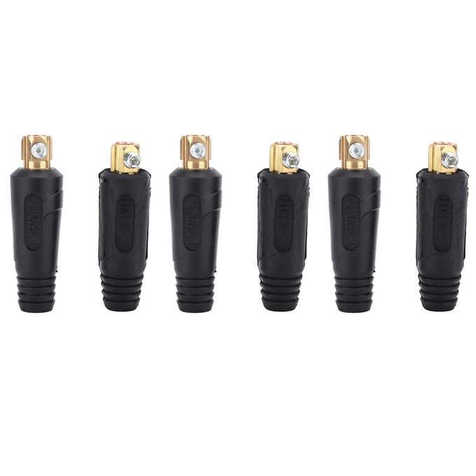 6 stuks Koperen Euro Stijl Lasstroomkabel Snelkoppeling 200 400A Lasdraad Connector(10 25)