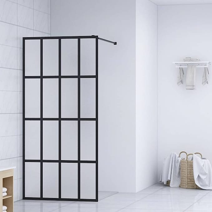 vidaXL - Inloopdouchewand - 118x190 - cm - mat - gehard - glas