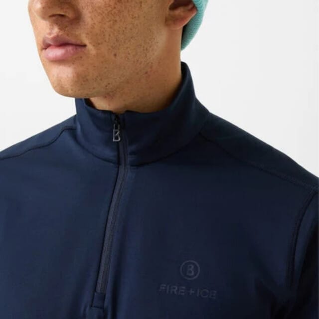 BOGNER - pascal - Skipully met rits heren - Blauw