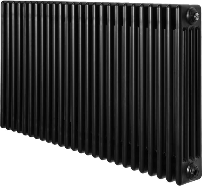 Traditionele 4-kolom radiator - horizontaal - zwart - 600x1190 mm