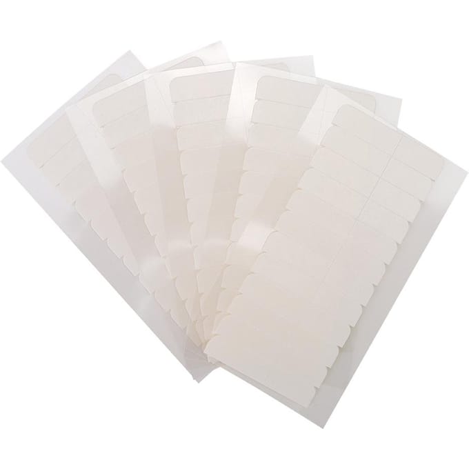 Haarextensie PU Haardeel Dubbelzijdig Plakband 120 stuks Zak white