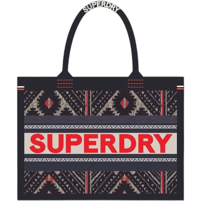 Superdry - Luxe geborduurde draagtas - Dames - Schoudertassen