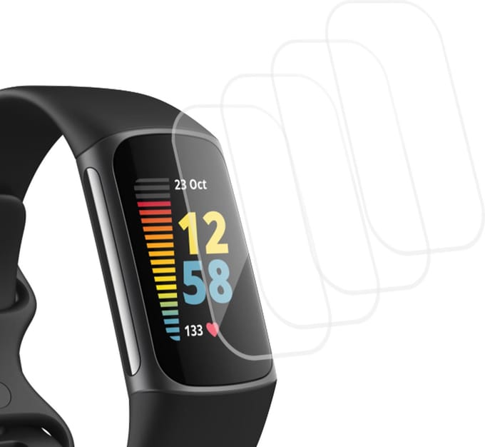 4x Geschikt voor Fitbit Charge 5 Screenprotector - Folie Screen Protector Geschikt voor Fitbit Charge 5