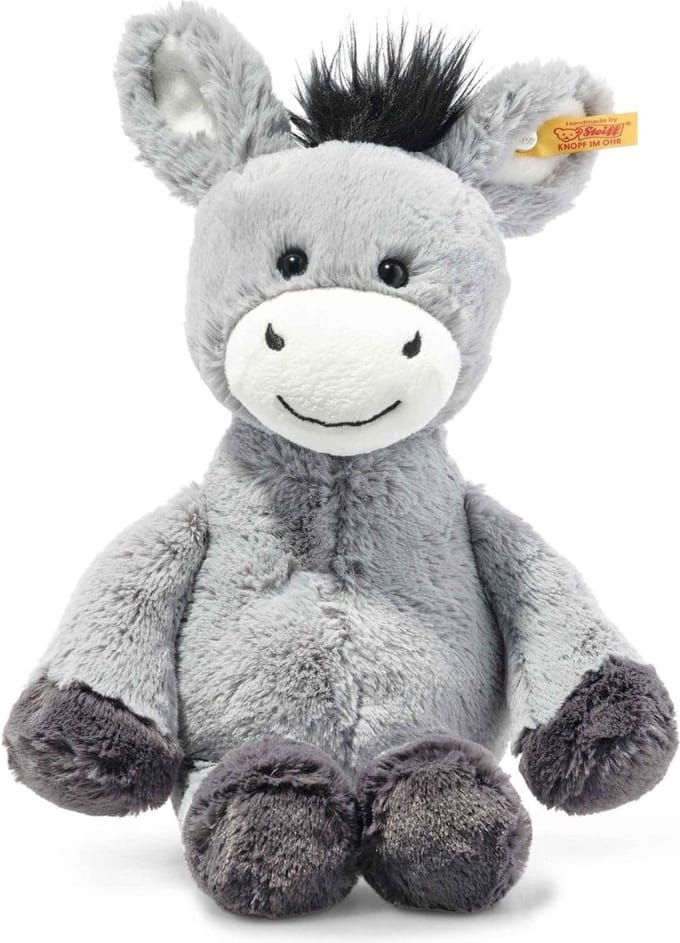 Steiff knuffel Soft Cuddly Friends Dinkie ezel grijsblauw - 30 cm