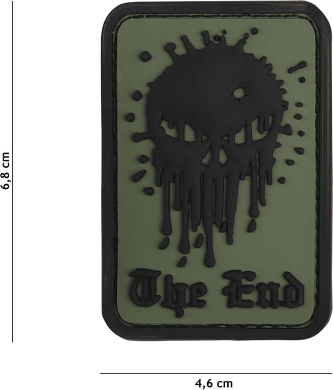 101 Inc Embleem 3D Pvc Skull The End Groen  19065