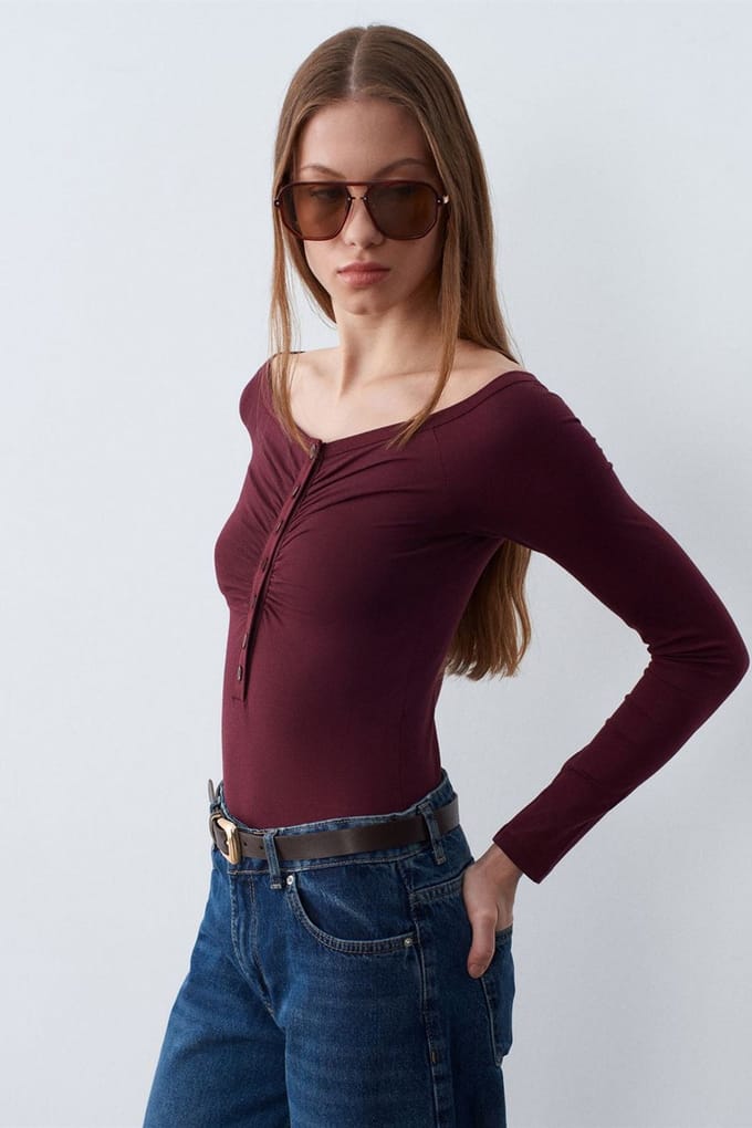 Slim-fit Bootuit Top
