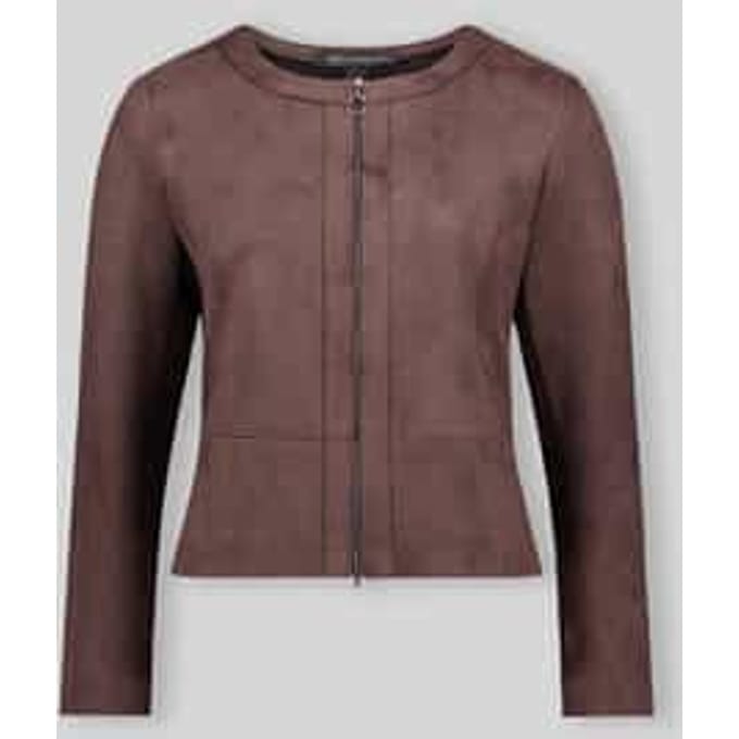 Regular Fit korte blazer in leerlook model 'NOS JULI'