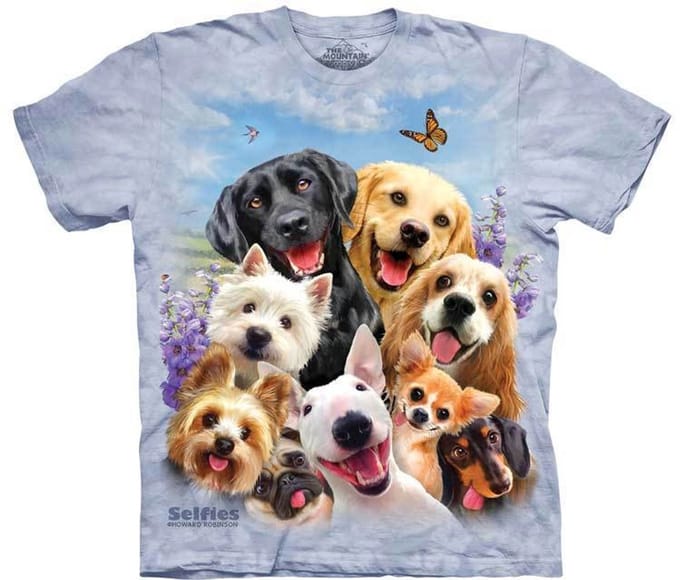 T-shirt Dogs Selfie M