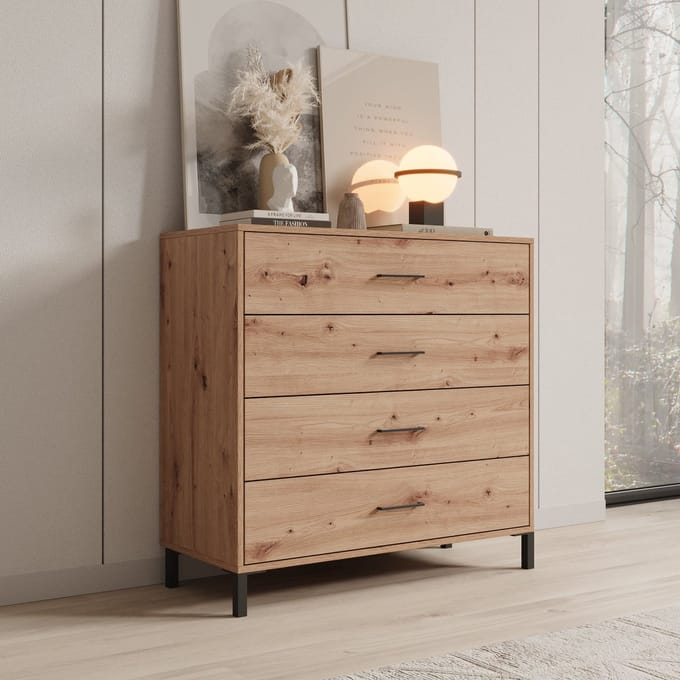 Meubella - Ladekast Vidor - Eiken - 93 cm