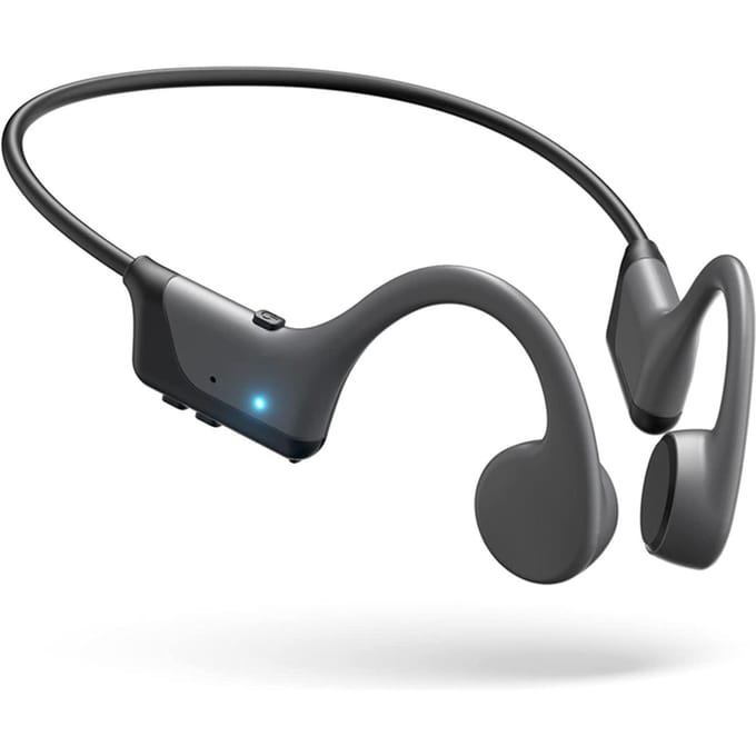 HS1 Draadloze Botgeleiding BT5.0 Headset IPX55 Waterdichtheid Duur 8 uur Type-C zwart