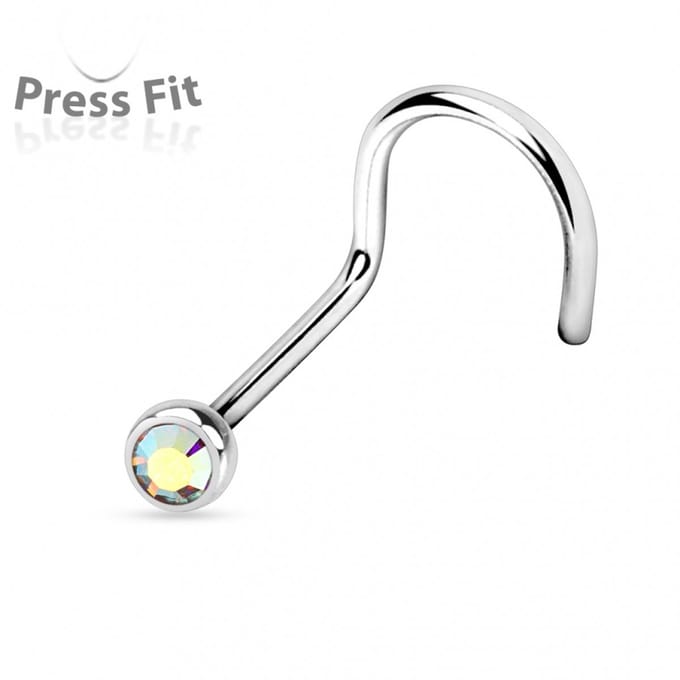 Neuspiercing U-bocht steen press fit 0.8x6x2.5 - multi - LMPiercings