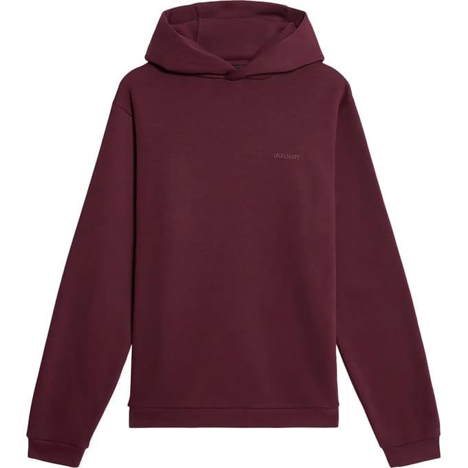 Lyle & Scott Logo Brushback Pullover Hoodie Port Größe: L | Kaputzenpullis Outlet | Herren