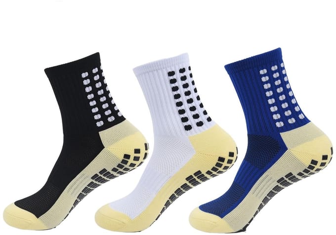 JHUBERS - 3 Paar Kindervoetbalsokken met Antislip en Ademend Design