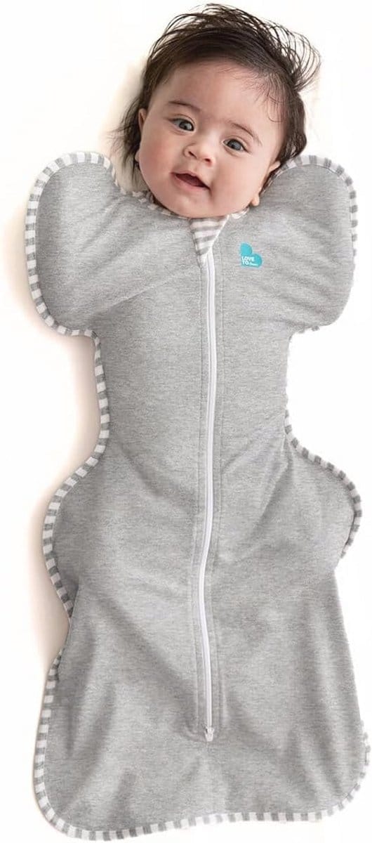 Baby slaapzak - Inbakerdoek - Rustige slaap - Natuurlijke armpositie - 22-38 kg - Grijs