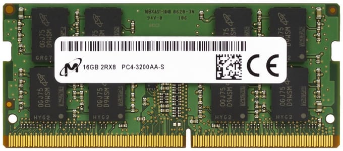 Micron 16GB DDR4 3200 Mhz MTA8ATF2G64HZ