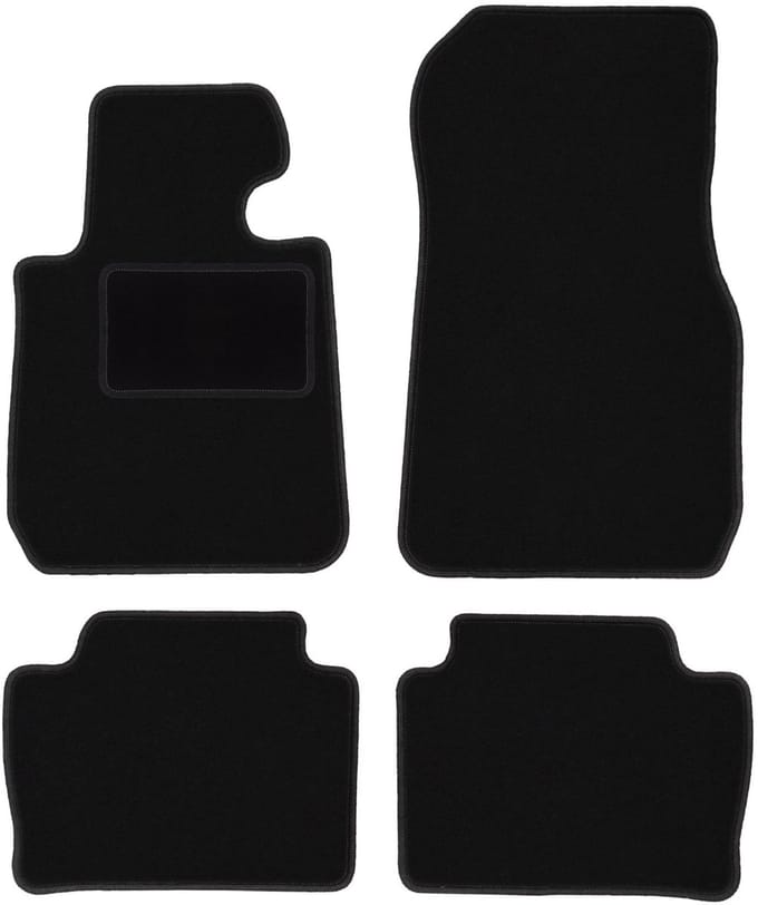 Zwarte velours vloermatten voor: BMW 3 G20 sedan (2018-)
