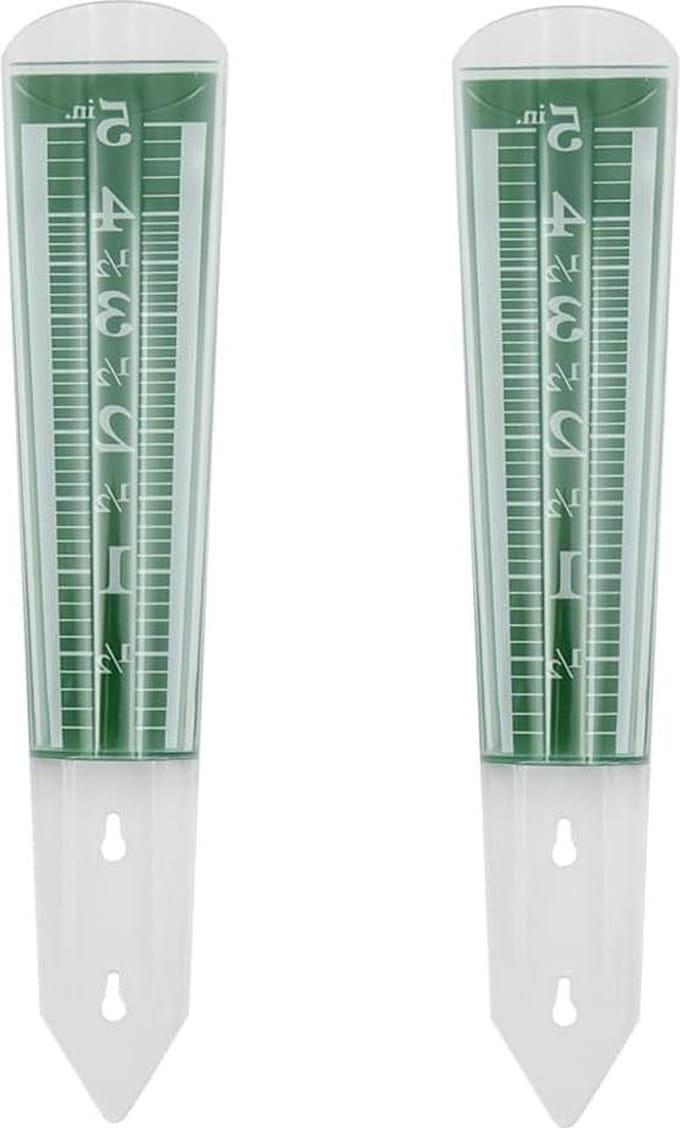 Regenmeter 2 stuks 127 cm met staande stang voor gazon - regenmeter in de tuin met groot bereik