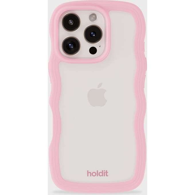 Phone Case Wavy Pink/Transparent iPhone 16 Pro Max