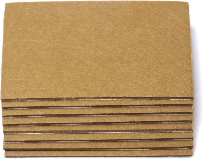 8-Pack Zelfklevende Meubelvilt Pads voor Houten Vloeren - Bruin