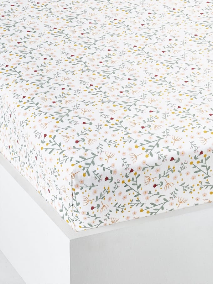 Vertbaudet Hoeslaken BLOEMEN baby