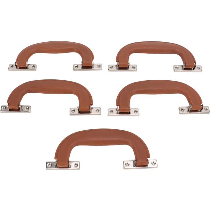 5 Pièces Poignées de Bagage Style Vintage Plastique Robuste Durable Design Ergonomique Large Application brown