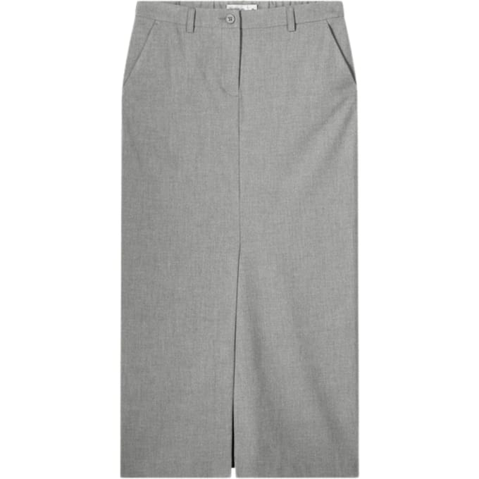 Summum Skirt Viscose Blend Stretch Rokken Grijs 6s1296-12072