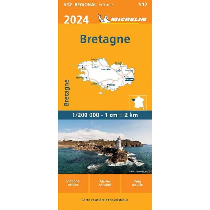 Michelin Wegenkaart 512 Bretagne 2024