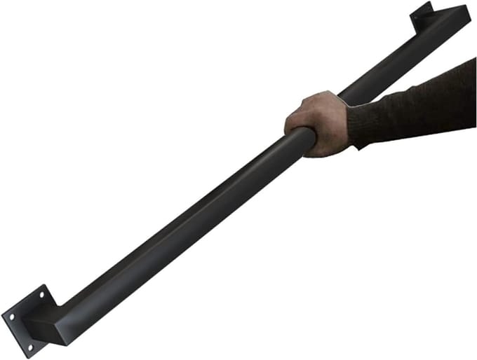 Vierkante trapleuning - Wandsteunen balustrade - Veiligheid thuis - Complete set - 3.6 meter - Zwart