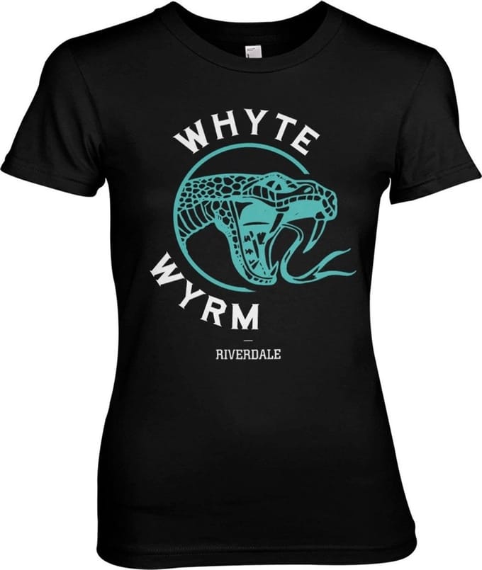 Riverdale Whyte Wyrm Girly Tee dames-T-shirt zwart