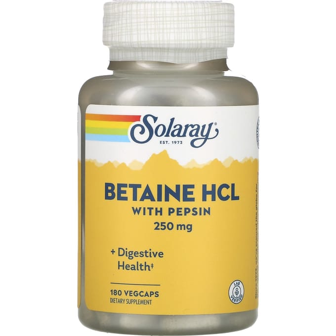 Hcl met Pepsine, 230 mg, 180 Veggie Caps